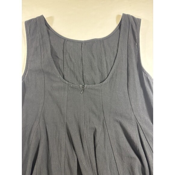 Mable Anthropologie Romper Black Small Sleeveless Low Scoop Back 100% Cotton - Picture 9 of 10
